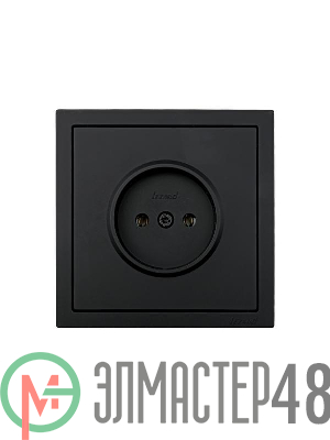 Розетка 1 мест. б/з ПБТ СП ZIMA IP20 16А безвинт. зажим черн. бархат LEZARD 704-4288-121BQC