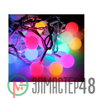 Гирлянда декоративная "Крупные матовые шарики" 4.4.м 30LED зел. провод IP20 мультиколор Космос KOC_GIR30LEDBigBALL_