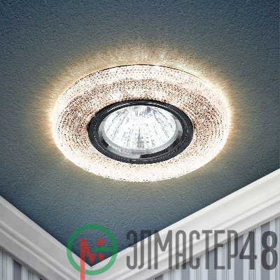 Светильник DK LD1 BR декор со светодиод. подсветкой GU5.3 220В 50Вт корич. ЭРА Б0018778