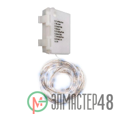 Гирлянда DC-G03-120W 120microLED 12.1м 8реж. 3xAA (не в компл.) бел. ФАZА 5047839