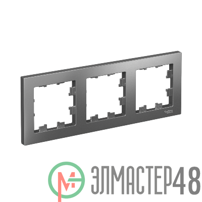 Рамка 3-м ATLAS DESIGN универс. сталь SchE ATN000903