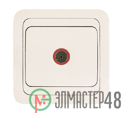 Розетка TV 1-м СП Mimoza 16А IP20 бел./бел. Makel 12007