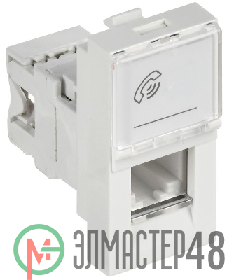 Механизм розетки телеф. ПРАЙМЕР 1мод. RJ11 кат. 3 ИЭК CKK-40D-RT1-K01